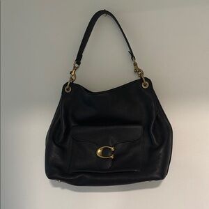 Coach Black Pebble Leather Hobo Bag
